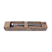 Jet - 6 espresso/mocha spoons by Lou Laguiole – Cuillères moka x6, Stainless Steel 18/0, Steel, Model 251300AF28AK6
