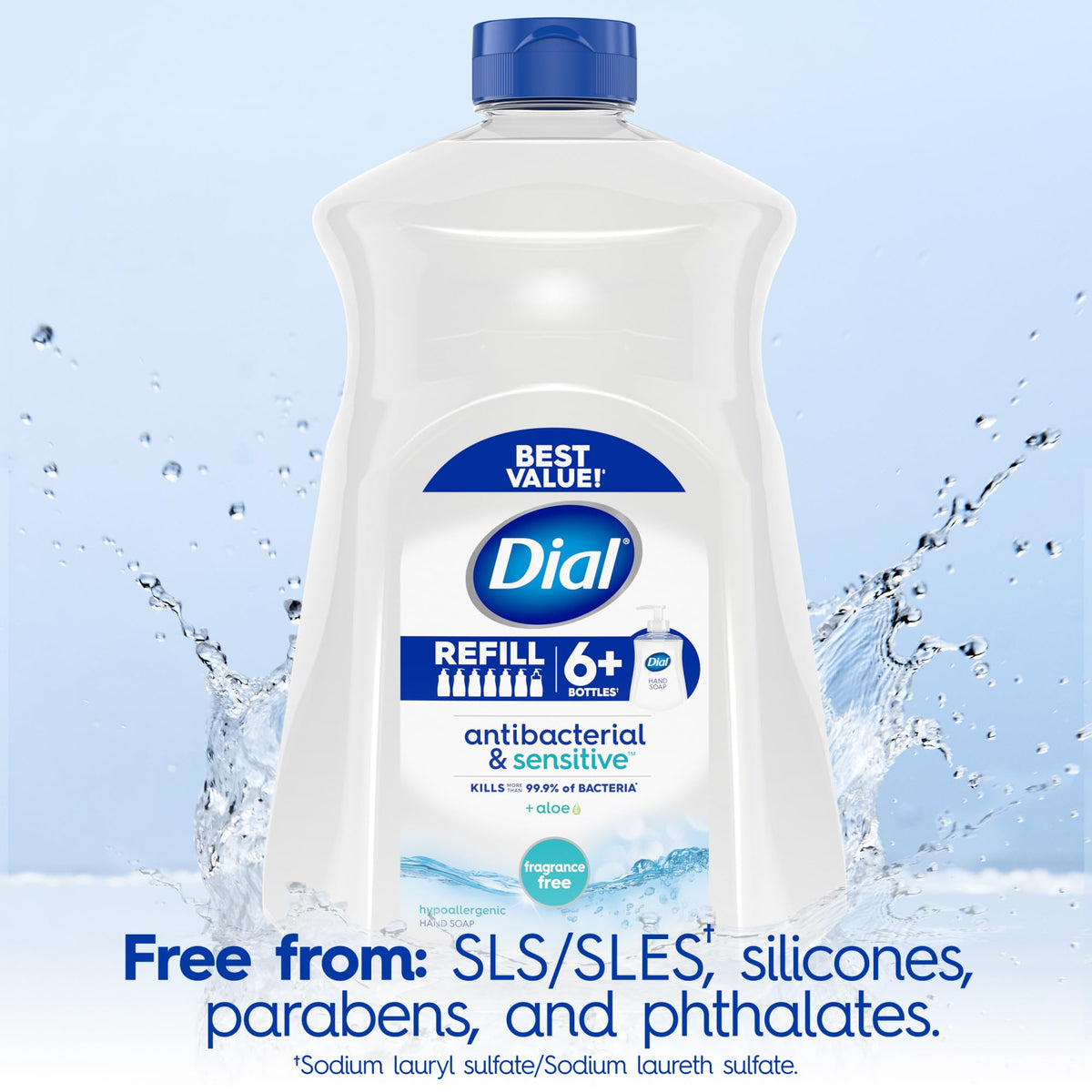 Antibacterial Liquid Hand Soap by Dial – 52 Fl Oz (Pack of 3), Clear, Pack of 3, Model 3114115