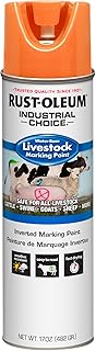 Rust-Oleum 383006 Livestock Marking Spray Paint, 17 oz, Fluorescent Orange