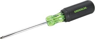 Greenlee 0353-14C Screwdriver with Soft Ergo Grip, Square-Recess Tip, #3 by 4-Inch
