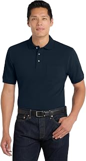Port Authority Unisex Heavyweight Cotton Pique Polo with Pocket