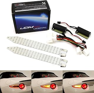 iJDMTOY 54-SMD Amber Full LED Sequential Dynamic Flash Turn Signal Lighting Kit Compatible With 2016-up Mazda MX-5 ND Taillamps