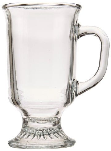 Irish Coffee Mug by Anchor Hocking – 8 Ounces, Glass, Clear, Model 69738
