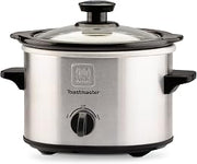 Toastmaster Select Brands TM-151SC 1.5 quart Stainless Steel Slow Cooker, Silver/Black