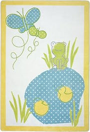 Joy Carpets Kid Essentials Infants & Toddlers Polka Dot Pool Rug, Multicolored, 3'10" x 5'4"