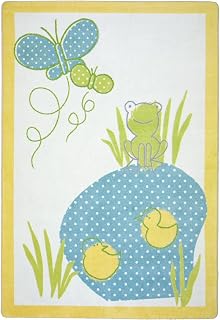 Joy Carpets Kid Essentials Infants & Toddlers Polka Dot Pool Rug, Multicolored, 3'10" x 5'4"