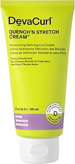 DevaCurl Quench'n Stretch Cream Moisturizing Defining Curl Cream | Improves Curl Definition | Non-Crunchy | Non-Stiff