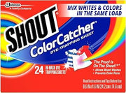 SHOUT Color Catcher Dye-Trapping, In-Wash Cloths, 24 ea - 2pc