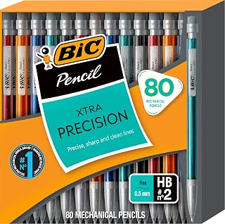 BIC Xtra Precision Mechanical Pencil, 0.5mm Fine Point, 80-Count Pack