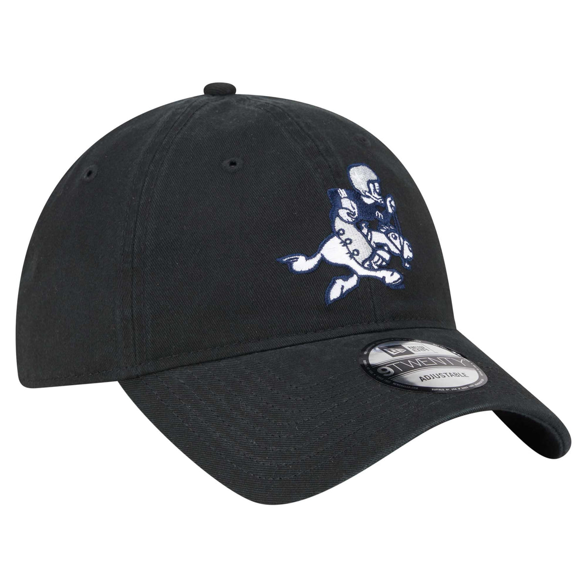 Men's Black Dallas Cowboys Main 9TWENTY Adjustable Hat by New Era – Cotton, Dallas Cowboys, Black, Model Nfl Main 9twenty Blk