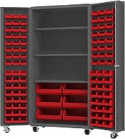 Durham Mobile Cabinet, 102 Bins, 3 Shelves