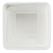 4 qt White Square Plastic Storage Container by Winco – Medium, 4.0 quarts, Plastic, White, Model PESC-4