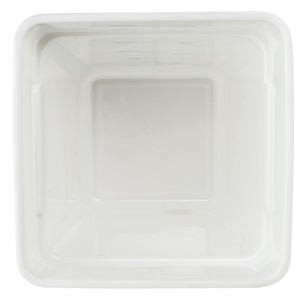 4 qt White Square Plastic Storage Container by Winco – Medium, 4.0 quarts, Plastic, White, Model PESC-4