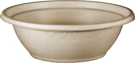 World Centric BO-SC-U24 100% Compostable Unbleached Plant Fiber Bowl, 24 oz. (Pack of 500)