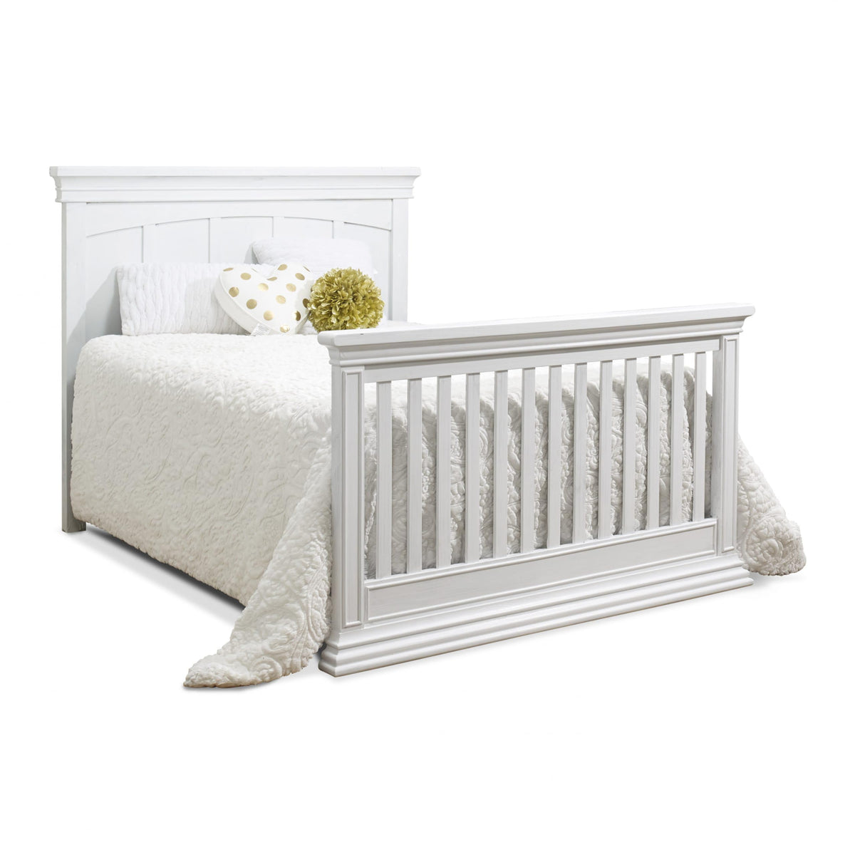 Full Size Adult Bed Rails by Sorelle – 76" X 55" X 46", Wood, Vintage White, Model 215-VW