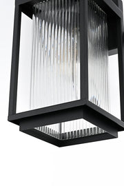 Ludlow One Light Outdoor Wall Sconce Black by Lighting Design – Iron, Black, Model OD308W13BK
