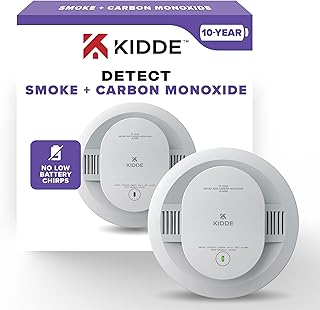 Kidde Smoke & Carbon Monoxide Detector, 10-Year Battery, 30CUD10, 1 Pack | No Battery Replacements or Low Battery Chirps, 2-in-1 Detection, LED Status Lights, Ideal for Homes & Apartments