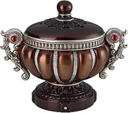 ORE International Delicata Jewelry Box - 11.5" Tall Polyresin, Reddish Bronze & Silver Accents