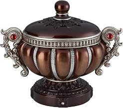 ORE International Delicata Jewelry Box - 11.5" Tall Polyresin, Reddish Bronze & Silver Accents