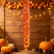 Artificial Maple Leaf Garland by Generic – Plastic, A07, Model pumpkin decorations