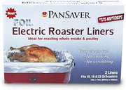 PanSaver 45950 Foil Electric Roaster Liner Pack of 4 - Fits 16-22 Qt Roasters - up to 400 Degrees