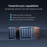 Private Cloud Media Server - Stream by Synology – 166 mm x 199 mm x 223 mm, Metal, Black, Model DS425+