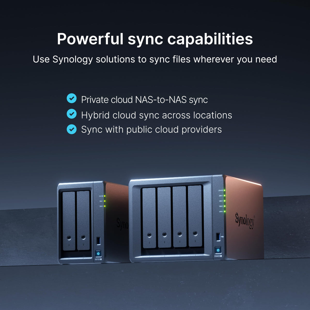 Private Cloud Media Server - Stream by Synology – 166 mm x 199 mm x 223 mm, Metal, Black, Model DS425+