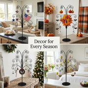 Hohiya Ornament Display Stand, 20 Inch Metal Tree Holder, Black