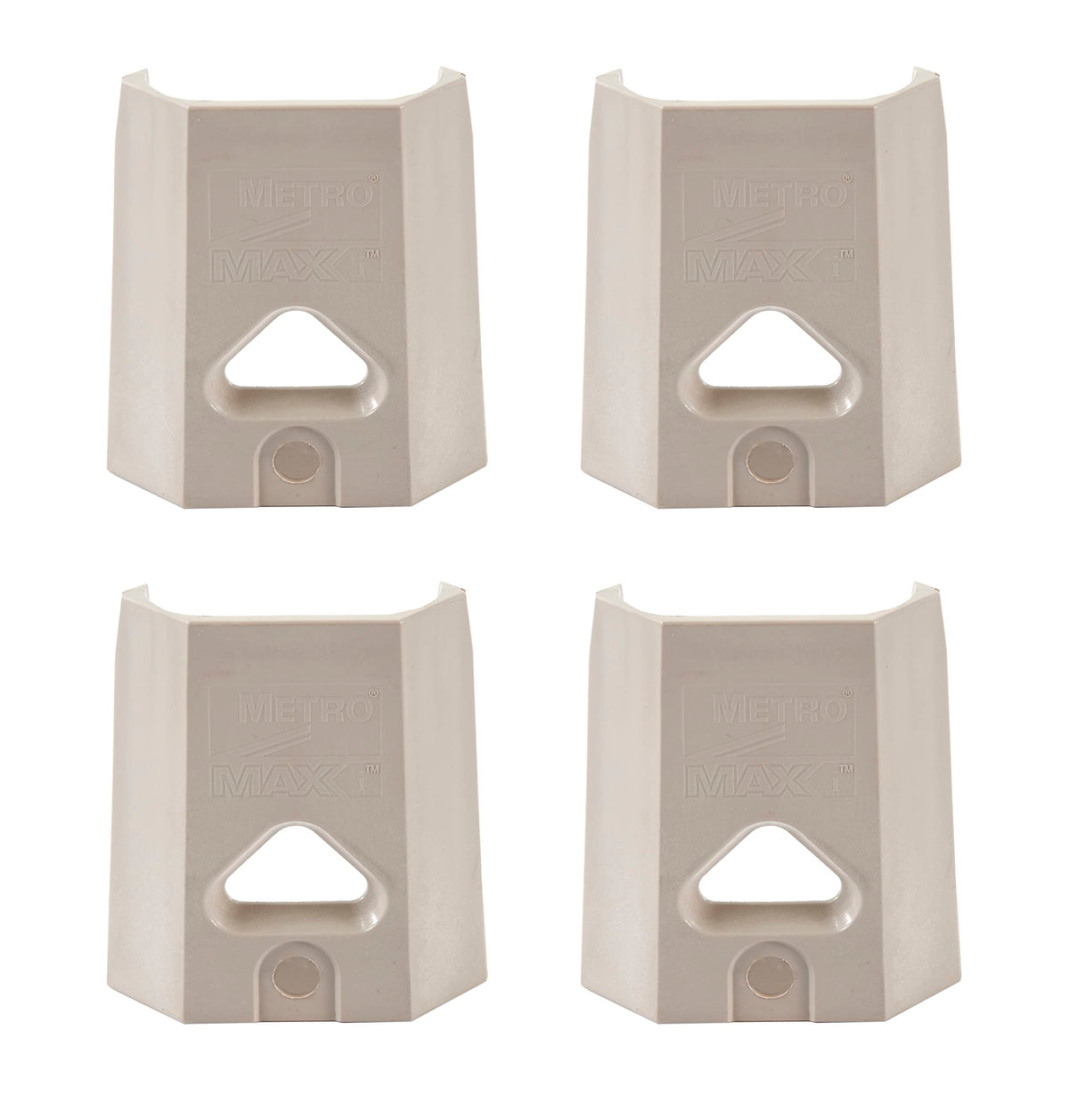 MetroMax i Industrial Plastic Shelving Wedges – 3 inches x 3.5 inches x 2 inches, Plastic, Taupe, Pack of 4, Model MX9985