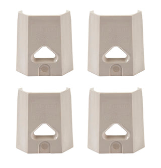 MetroMax i Industrial Plastic Shelving Wedges – 3 inches x 3.5 inches x 2 inches, Plastic, Taupe, Pack of 4, Model MX9985
