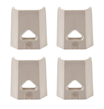 MetroMax i Industrial Plastic Shelving Wedges – 3 inches x 3.5 inches x 2 inches, Plastic, Taupe, Pack of 4, Model MX9985