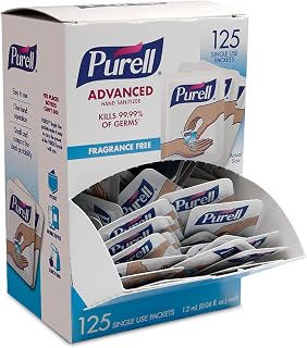 Purell Personals Hand Sanitizer Gel Travel Packets 125ct - 9620-12-125EC