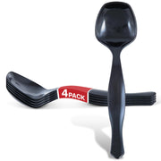 Stock Your Home 4 / 4 Count / Black Serving Spoons