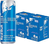 Red Bull Sea Blue Edition Energy Drink, Juneberry, with 114mg Caffeine plus Taurine & B Vitamins, 12 Fl Oz, Pack of 8 Cans