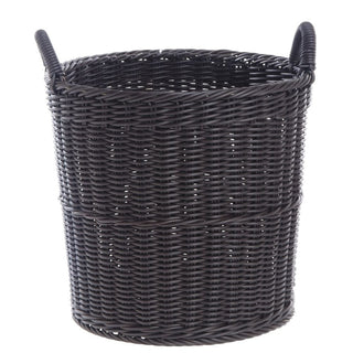 Dark Beige Display Basket - 16"Dia x 15"H by HUBERT – 16"Diax15"H, Plastic, Dark Beige, Model VR-5028-2 DBEIGE