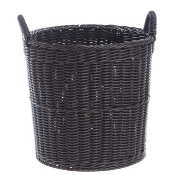Dark Beige Display Basket - 16"Dia x 15"H by HUBERT – 16"Diax15"H, Plastic, Dark Beige, Model VR-5028-2 DBEIGE