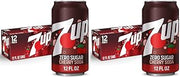 7UP Cherry Zero Sugar Soda, 12 fl. oz. Cans, 12 Pack (Pack of 2)