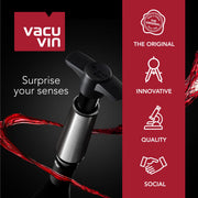 Wine Saver by Vacu Vin – standard, Plastic, Black with server, Model 6804606