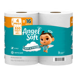 Toilet Paper by Angel Soft – 4 Mega Rolls (320 Sheets Each), Paper, White, Pack of 4, Model 79391