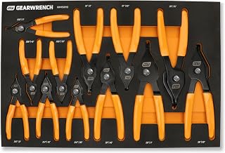 GEARWRENCH 12 Pc Push Button Snap Ring Pliers Set in Foam Tray | GWMSSRP02