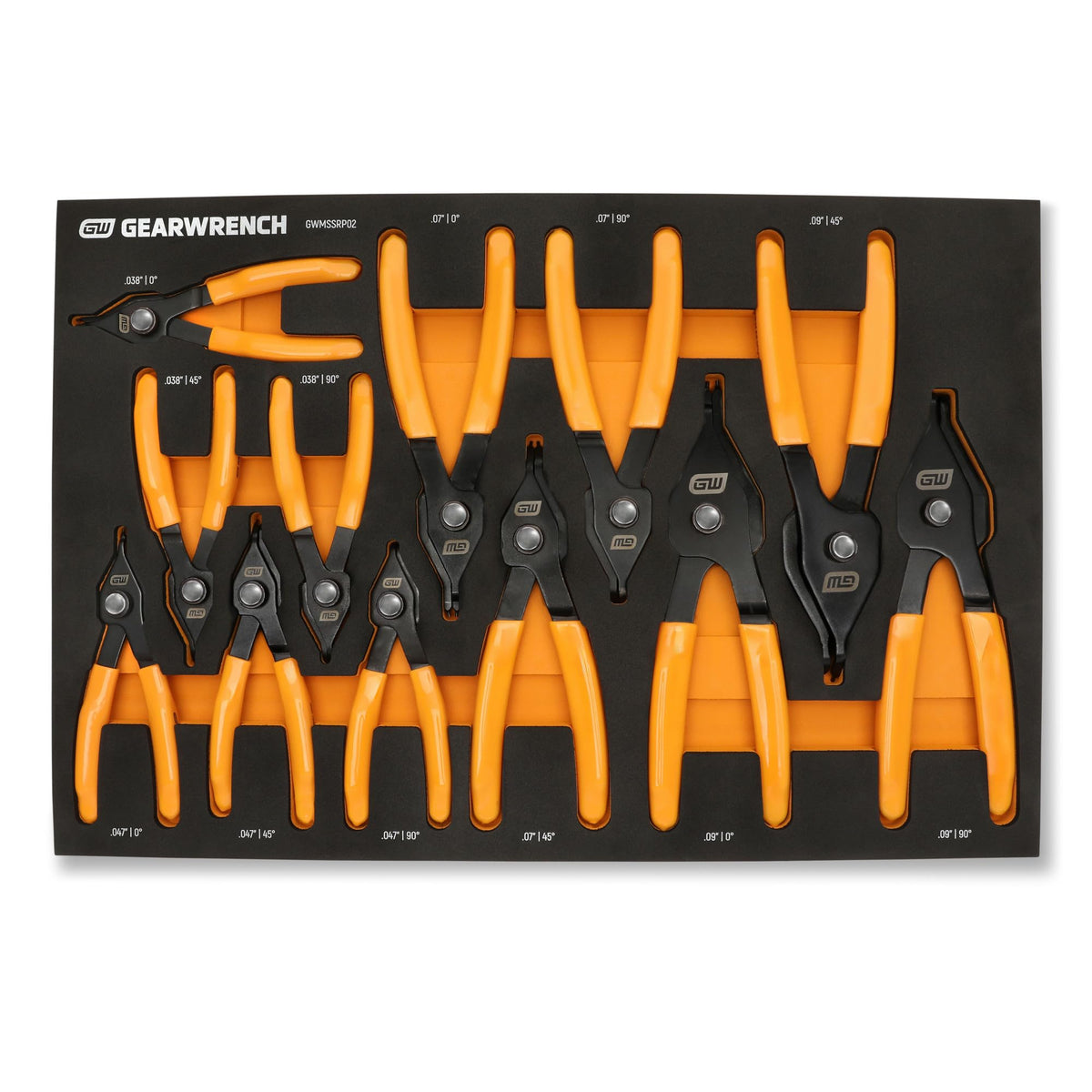 GEARWRENCH 12 Piece Foam Tray / 1 Snap-Ring Pliers