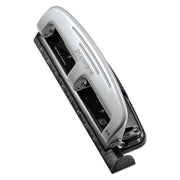 Office inPRESS 12 Reduced Effort Three-Hole Punch by Bostitch – 12 Sheet Black, Metal, Silver/Black, Model 2101
