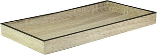 American Atelier Wood Grain serving tray 13.3x7.2x1.18" Brown/Black