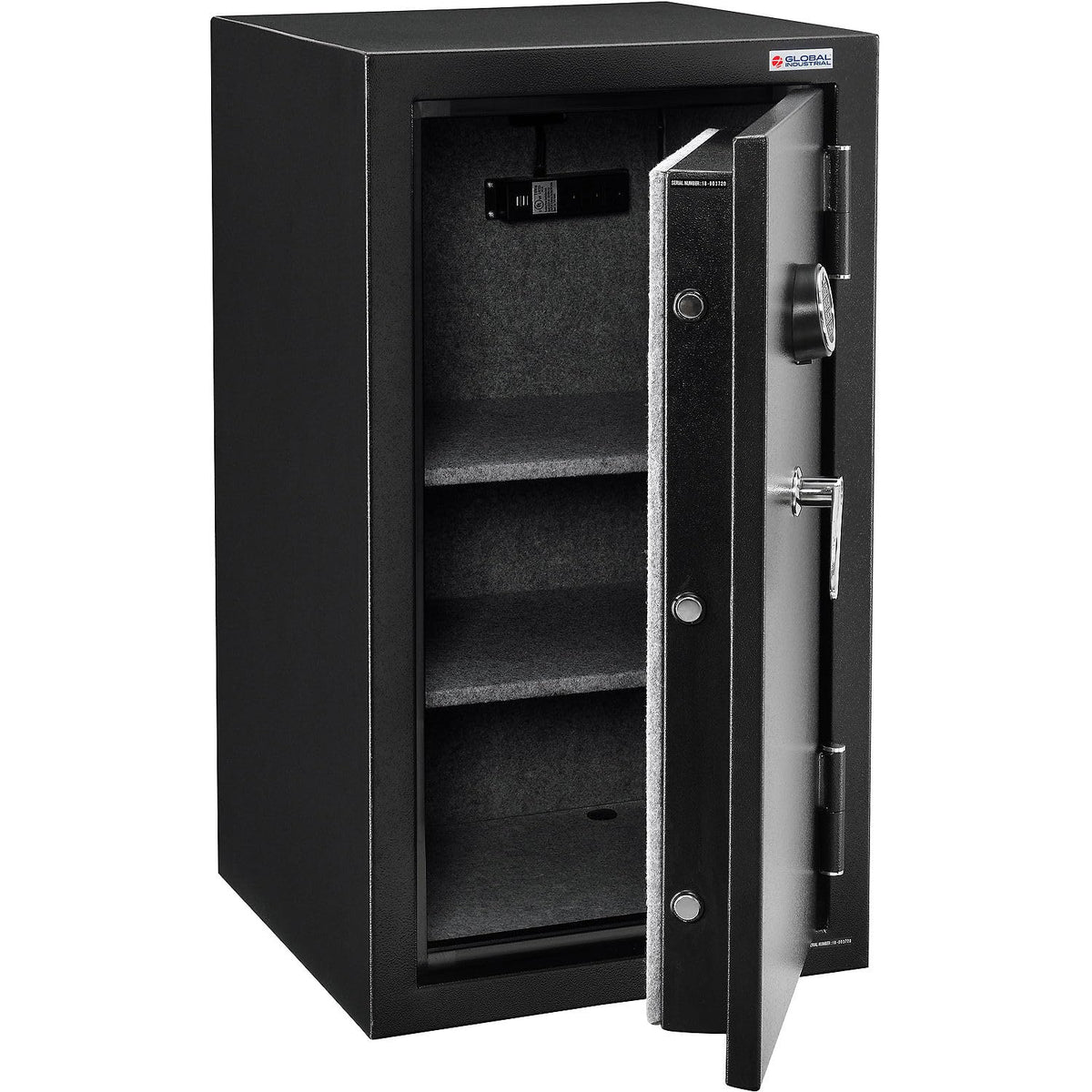 Burglary & Fire Safe Cabinet with Electronic Keypad Lock by Global Industrial – 22"L x 22"W x 40"H, 6.4 cubic_feet, Gray, Model SF402020E