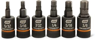 GEARWRENCH 6 Piece 3/8" Drive SAE Impact Bi-directional Hex Bit Socket Set | GWUHBSS6