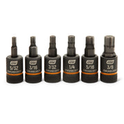 6 Piece 3/8" Drive SAE Impact Bi-directional Hex Bit Socket Set by GEARWRENCH – 6 Piece - 3/8", Pack of 6, Model GWUHBSS6