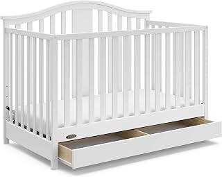 Graco Solano 4-in-1 Convertible Crib with Drawer, White