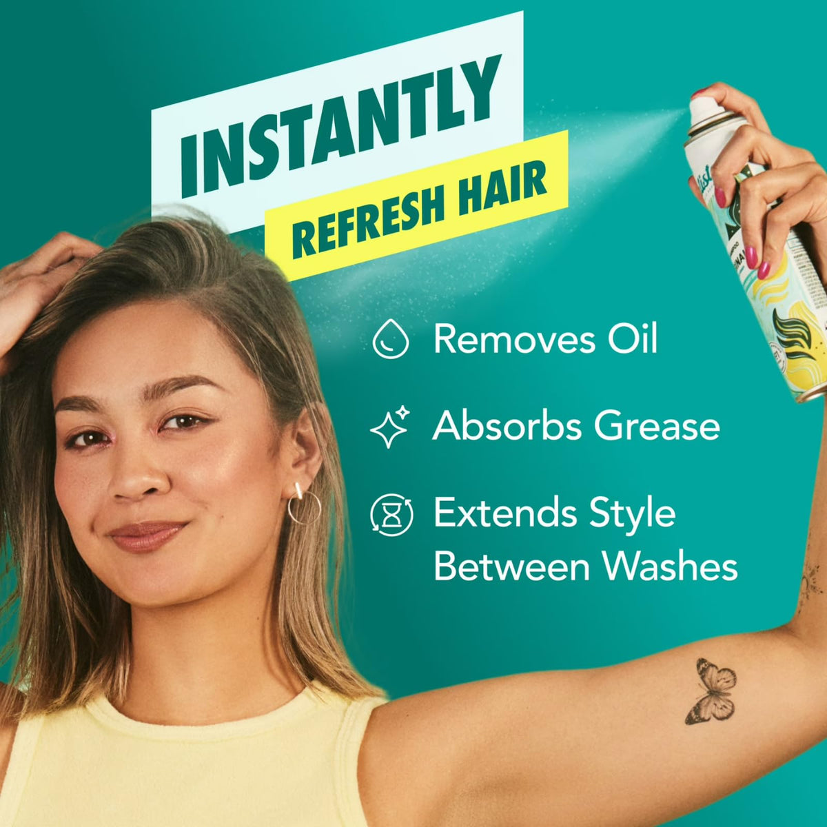Dry Shampoo Original 200 ml (Pack of 6) by Batiste – 3.81 (Pack of 6), Clear, Pack of 6