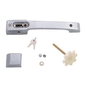 0027C Deadbolt Locking Handle and Strike by Kason – Brass, Silver, Model 10027C00005