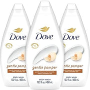Dove Body Wash, Gentle Pamper 3-Pack – Soothing Moisturizing Cleanser for Soft Skin, 15.22 Oz Ea